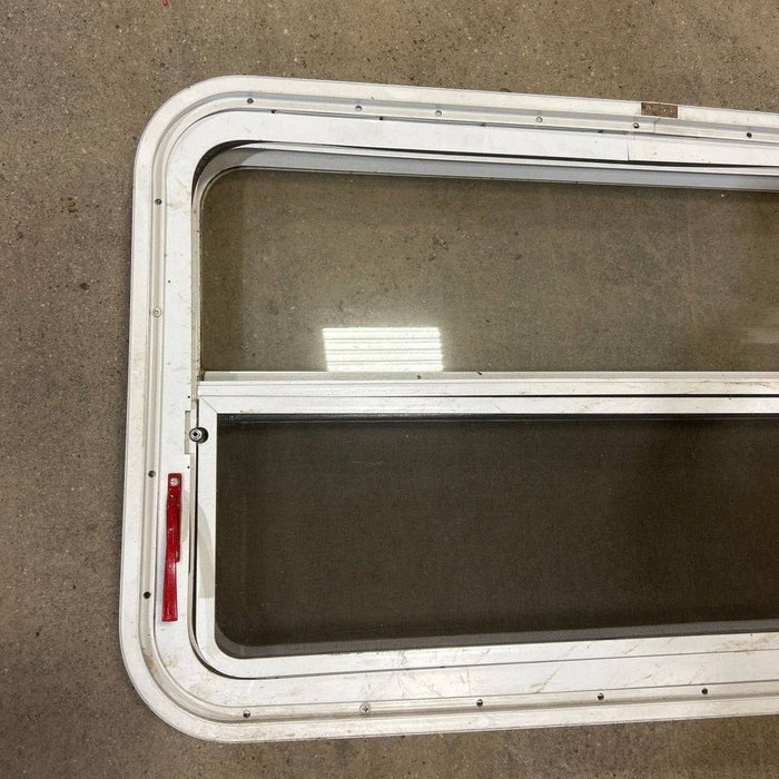 Used White Radius Emergency Opening Window - 35.5 X 21.5 X 2.0