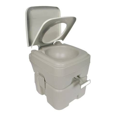 Complete RV Pro Portable Toilet, Hand Pump Flush, 20 L (5.3 Gal), Grey -  N35Z515
