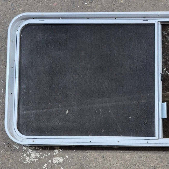 Used White Radius Opening Window - 57 1/4" X 24 1/2" X 2"