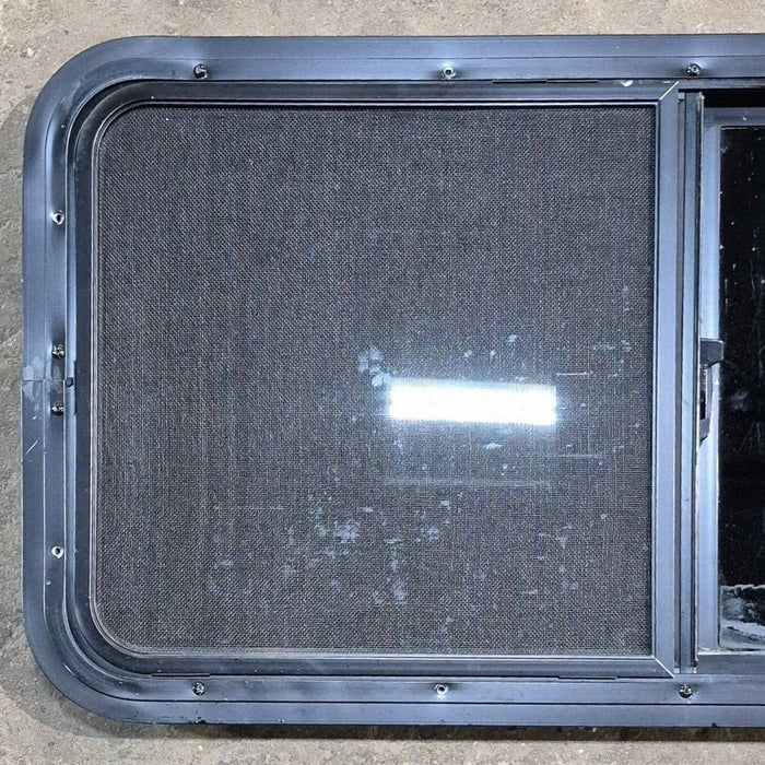 Used Black Radius Opening Window - 36 1/8" X 17 1/2" X 1 7/8"