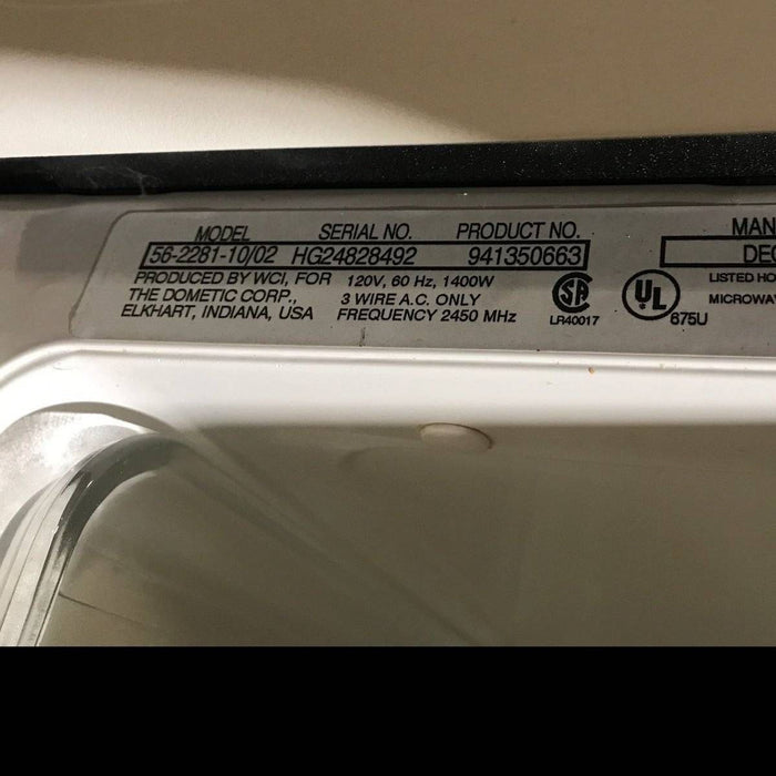 Used Dometic RV Microwave 56-2281-10/02 - 23.0" x 12.0" x 13.5"