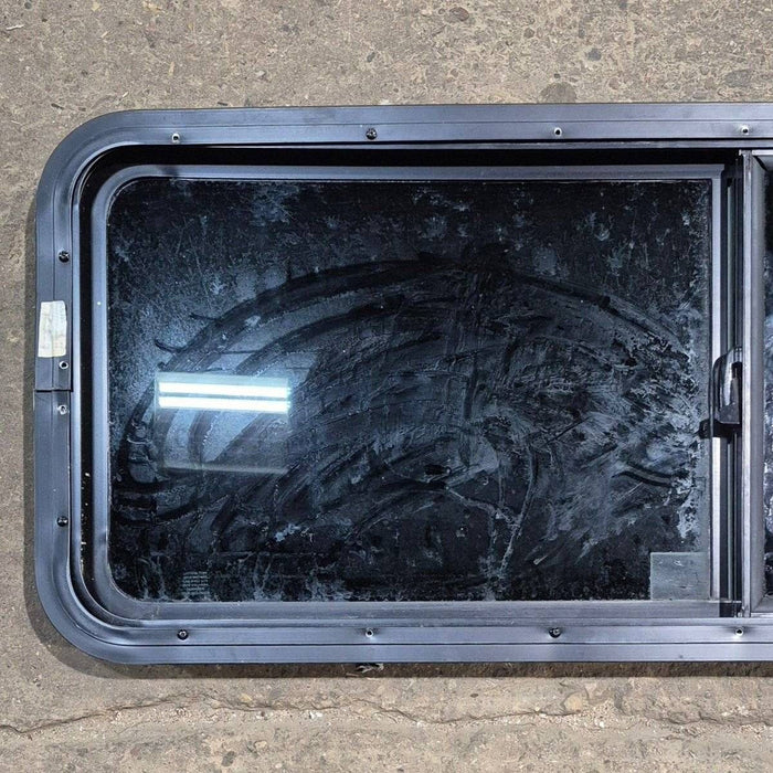 Used Black Radius Opening Window - 47 1/2" X 17 1/2" X 1 7/8"