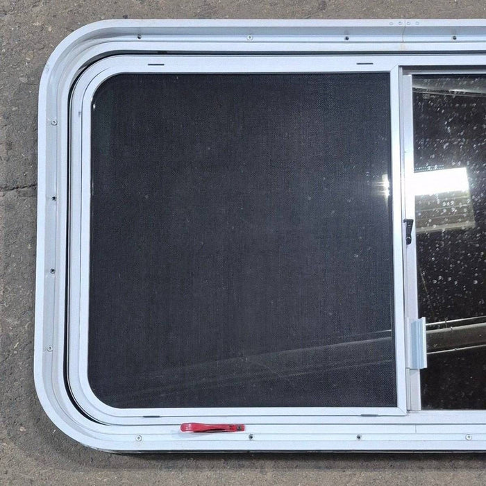 Used White Radius Emergency Opening Window - 42 5/8" X 24 3/8" X 1 7/8"