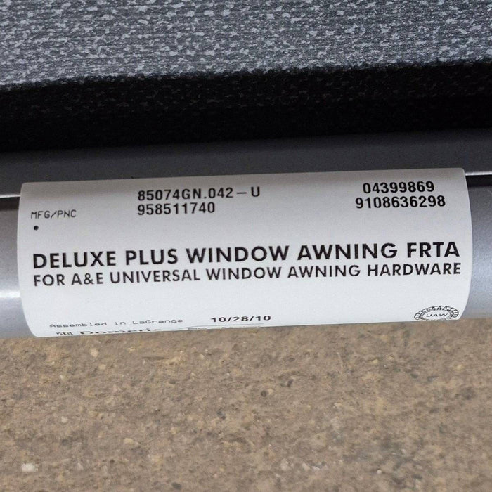 Used Dometic/ A&E Deluxe Plus Window Awning, Black Hardware, 3' - 85074GN.042