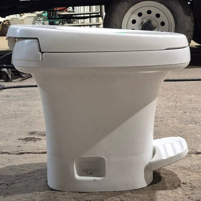 Used Complete Thetford Toilet, Foot Flush, High Profile, White - AQUA MAGIC IV , 24820