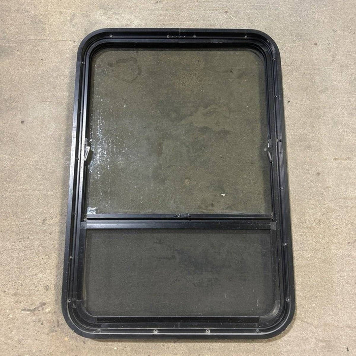 Used Black Radius Opening Window - 23.25 X 34.5 X 1.875