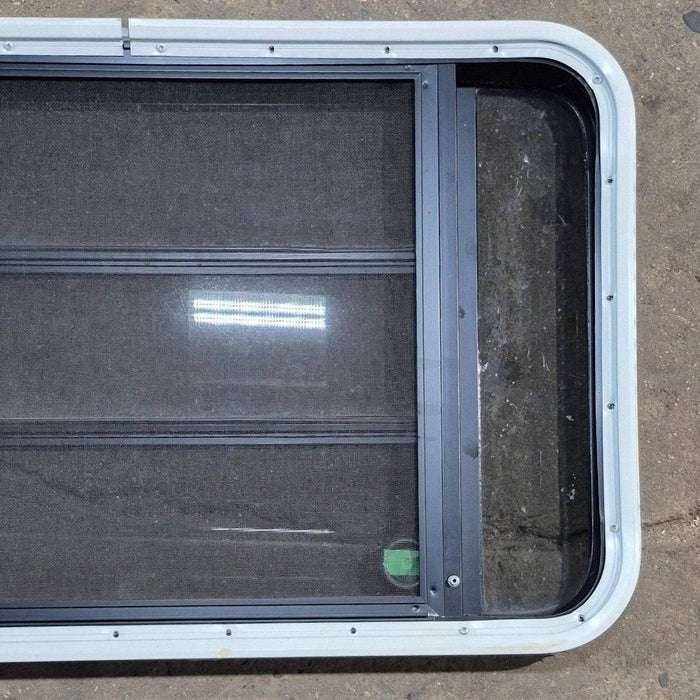 Used Black Radius Opening Window - 35 1/8" X 21 1/4" X 1 7/8"