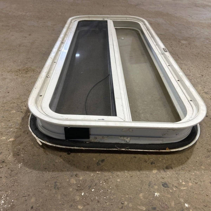 Used White Radius Opening Window - 35.5 X 14.5 X 2.0