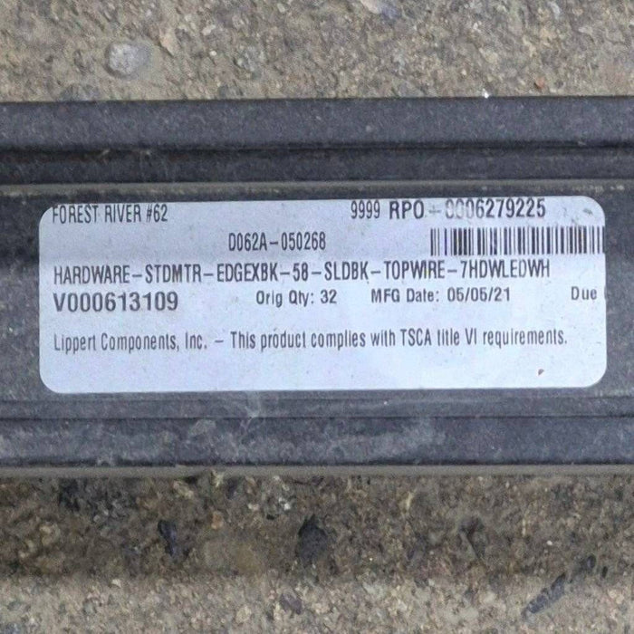 Used Lippert Awning Arm, Drive (Front) Powered, Black, 58" - Edge (2000 Series)