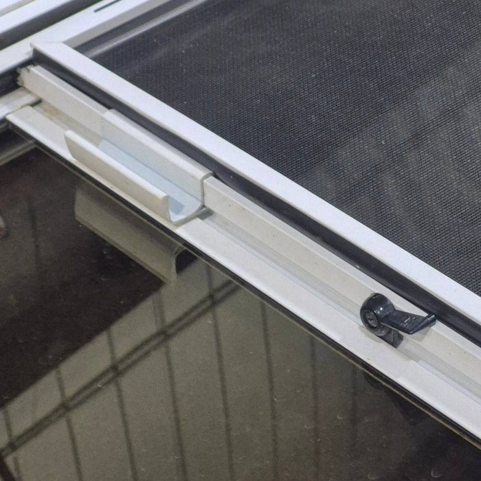 Used White Radius Emergency Opening Window - 42 5/8" X 24 3/8" X 1 7/8"