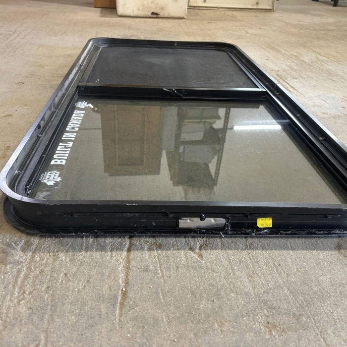 Used Black Radius Opening Window - 47.75 X 23.875 X 1.75