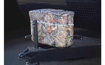 Propane Tank Cover Adco 2611 For Single 20 Pound - 5 Gallon Tank While Mounted; Weatherproof; Camouflage; Vinyl; With Access To Valve Through Velcro Closure - Young Farts RV Parts