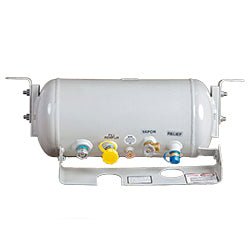 Manchester Tank 6813 ASME Permanent Horizontal Mount Propane Tank - 25 Pounds Capacity; 23" x 10" Diameter