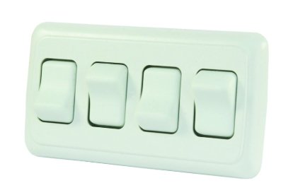 Quad Rocker Switch Assembly - White - Young Farts RV Parts