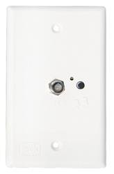 Receptacle King PB1000 Use To Provide Power To An Amplified TV Antenna; Outside/ Indoor Use; 12 Volt DC Campground Cable Input; Spade Terminal; Single; White; 3-1/2" x 2-3/4" x 2" - Young Farts RV Parts