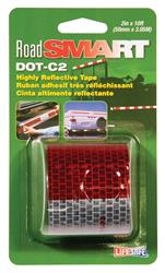 Reflective Tape Top Tape and Label RE2110 Light Reflective; 2" x 10 Foot Roll; Red And Silver - Young Farts RV Parts