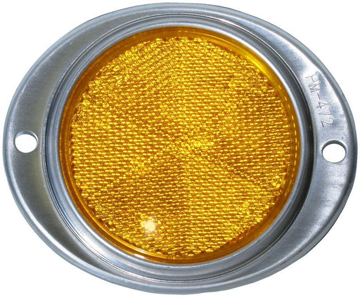 Reflector Peterson Mfg. V472A Amber Lens; 3" Round; Aluminum Housing - Young Farts RV Parts