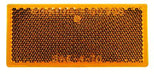 Reflector Peterson Mfg. V483A Quick Mount; Amber Lens; 3-1/8" x 1-3/8" Rectangular; Without Housing - Young Farts RV Parts