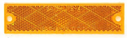 Reflector Peterson Mfg. V487A Amber Lens; 4 - 3/8" x 1 - 1/8" Rectangular; Without Housing - Young Farts RV Parts