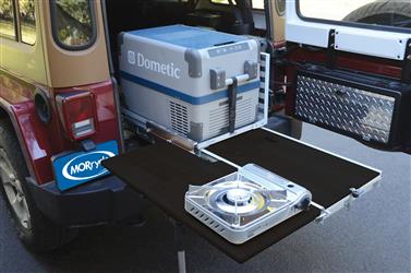 Refrigerator/ Freezer Slide Tray MOR/ryde JP54-038 Fits 2007 To 2018 Jeep JKU/ 2018/ 2019 Jeep JLU/ 2004 To 2006 Jeep Wrangler Unlimited/ Any 2-Door Jeep With The Back Seats Removed/ Any Vehicle With A Flat Rear Floor; With A Drawer Of Storage Capacity 30 - Young Farts RV Parts