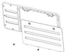 Refrigerator Vent Norcold 637318BK Replacement For Norcold 2118 Series Refrigerators; Upper Exhaust And Lower Intake; Dimensions 32-1/2" Length x 18-3/4" Width x 6-1/2" Height And Cut-Out Dimensions 29-5/16" Length x 13-3/4" Height; Radius Corner; Black - Young Farts RV Parts