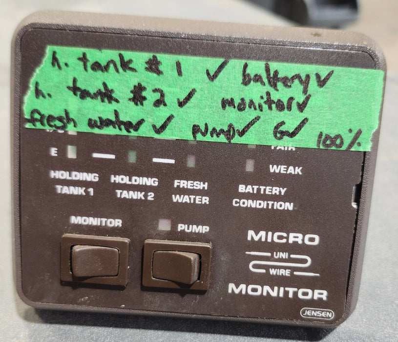 Used Jensen Tank Monitor System Panel - 7651