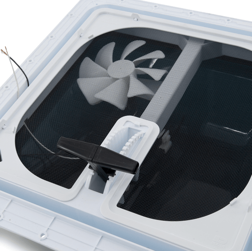 Roof Vent Ventline V2094 - 603 - 00 Manual Opening, 14 - 1/4" x 14 - 1/4", With Screen, With 12 Volt Fan, Polypropylene - Young Farts RV Parts