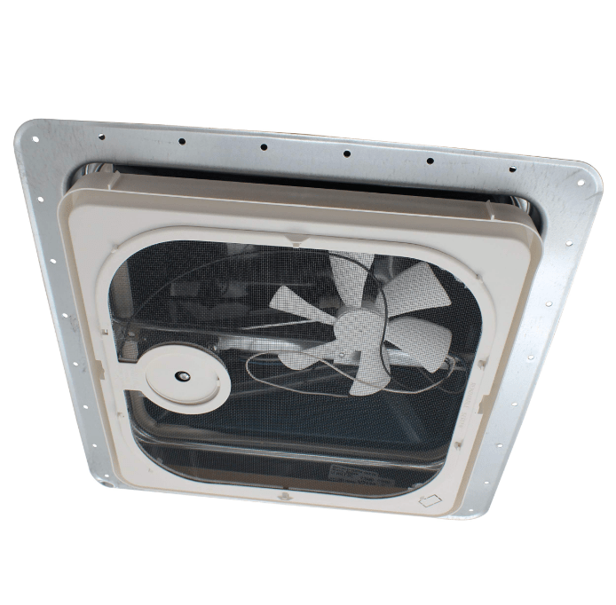 Roof Vent Ventline V2119-503-00 Powered Opening, 14-1/4" x 14-1/4", With Screen, With 12 Volt Fan, Polypropylene