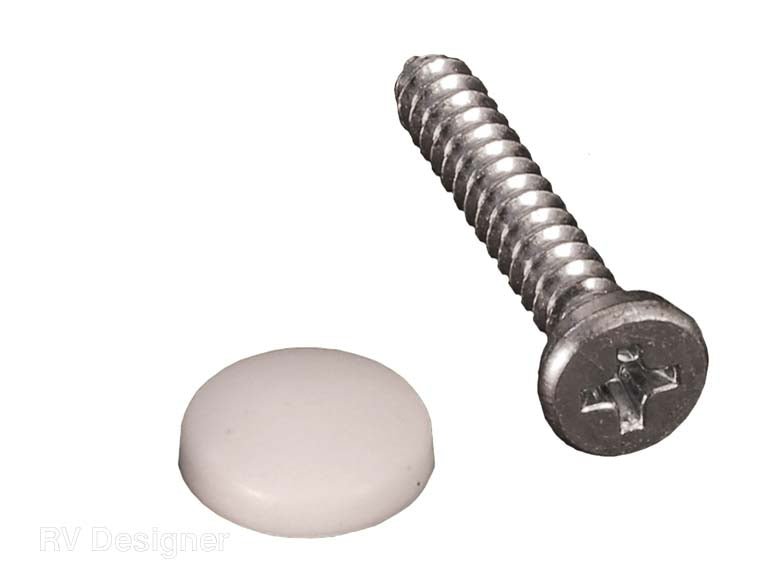 RV Designer H618 Dashboard Screws/Caps White - Young Farts RV Parts