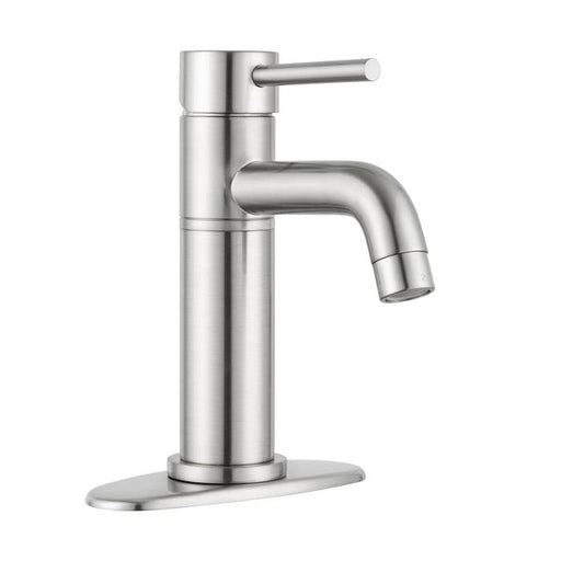 RV Single Handle 8 - inch Vessel Bathroom Sink Faucet for RV - Optional Deck Plate (Brushed Satin Nickel) - Young Farts RV Parts