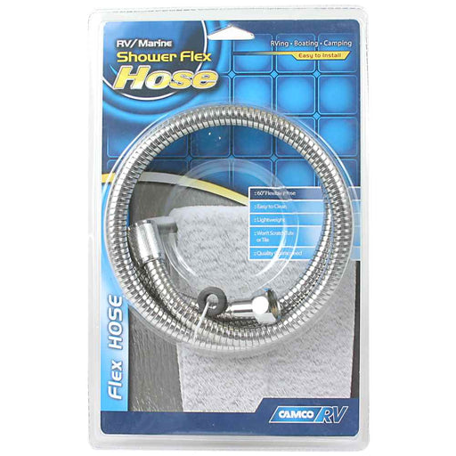 RV/Marine 60" Flexible Replacement Shower Head Hose (Chrome) - Young Farts RV Parts