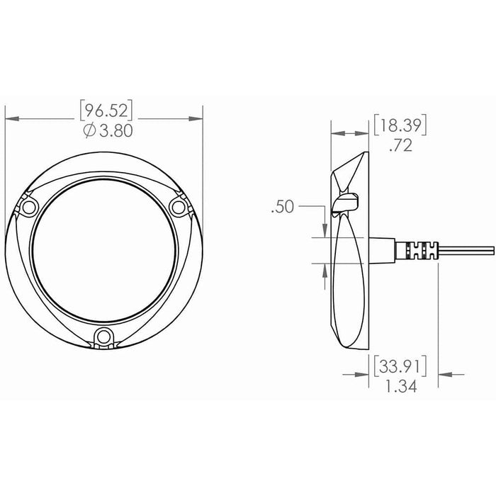 SeaBlazeX2 LED Underwater Light - Dual Color - White/Blue - Young Farts RV Parts