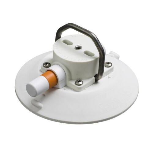 SeaSucker Vacuum Mount - White; With Pointed Stainless Steel D - Ring - VM1016W - Young Farts RV Parts
