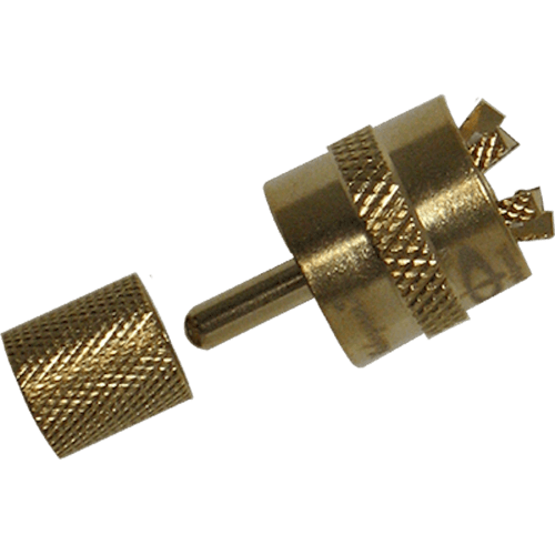 Shakespeare Antenna Cable Connector - Centrepin PL - 259 Connector; Gold Plated Brass; Single - PL - 259 - CPB - G - Young Farts RV Parts