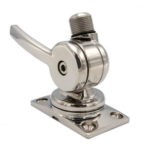 Shakespeare Antenna Mount - Deck/ Side Mount; 1" x 14 Male Thread Size; Stainless Steel - 6187 - Young Farts RV Parts
