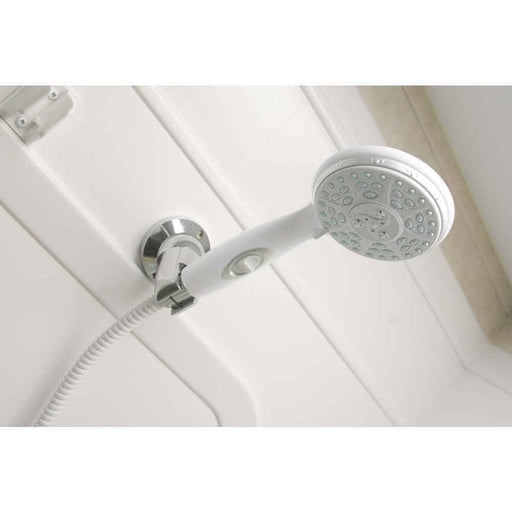 Shower Head Kit with On/Off Switch and 60" Flexible Shower Hose (White) - Young Farts RV Parts