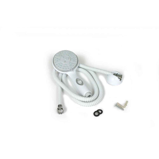 Shower Head Kit with On/Off Switch and 60" Flexible Shower Hose (White) - Young Farts RV Parts