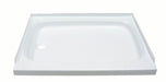 Shower Pan 24" x 36", Lippert Components 210373 Better Bath, Rectangular, With Threshold, White - Young Farts RV Parts