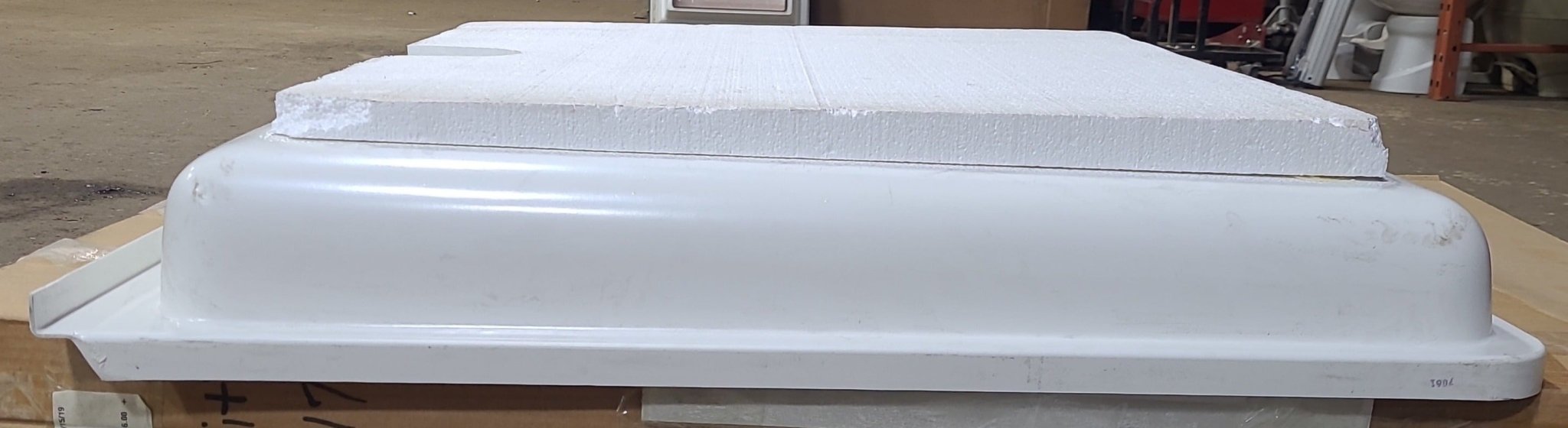 Shower Pan 40" x 36", Duo-Form 364010521 1 , Rectangular, With Threshold, Front Center Drain, White