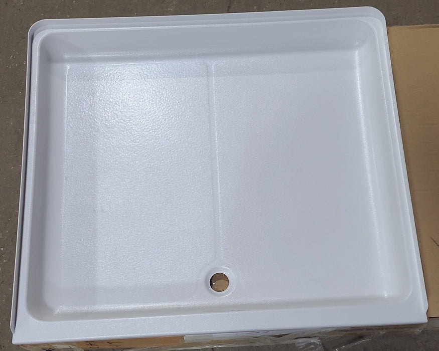 Shower Pan 40" x 36", Duo-Form 364010521 1 , Rectangular, With Threshold, Front Center Drain, White
