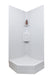 Shower Surround 72" x 27" Neo Angle Shower, Icon 15246 2 Piece Design, White, Smooth, ABS Plastic - Young Farts RV Parts