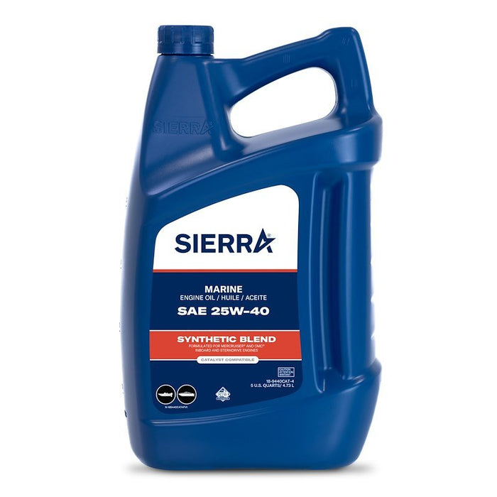 Sierra Marine 189440CAT4 Engine Oil - SAE 25W-40  - Synthetic Blend; 5 Quart Jug