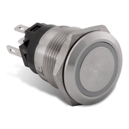 Sierra Marine Push Button Switch - Momentary On/ Off Switch; Red Halo - AV10040R - Young Farts RV Parts