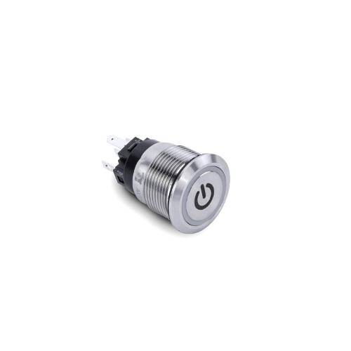 Sierra Marine Push Button Switch - Momentary On/ Off Switch; White Halo - AV10060W - Young Farts RV Parts