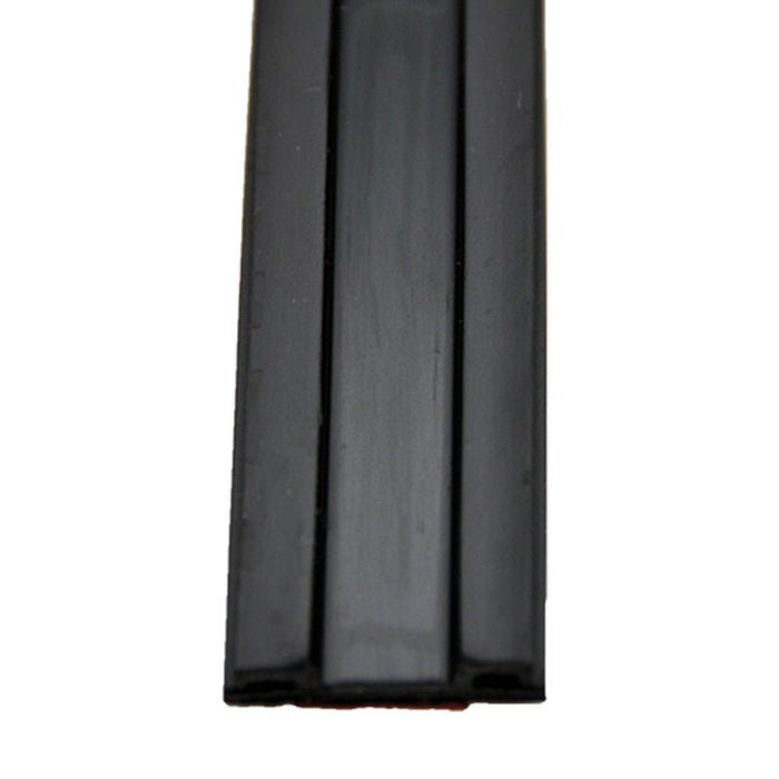Slide Out Seal AP Products 018 - 2033 EK Channel, 7/8" Thickness x 1/4" Width x 50 Foot Length, Black With Hats Red Tape - Young Farts RV Parts