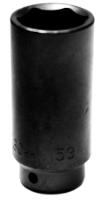 Socket Performance Tool W153 1/2" Drive, 30 Millimeter, Metric, Front Wheel Drive Axle Nut Socket, Black, Chrome Moly Steel