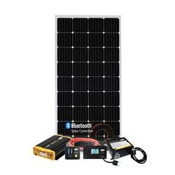 Solar Kit Go Power 82846 Weekender ®, Solar/ Inverter System, 190 Watt/ 9.3 Amp Charging Current, Monocrystalline, 59.06" Length x 26.3" Width x 1.59" Thickness, Screw Mount, 30 Amp PWM Digital Controller With Bluetooth (GP-PWM-30-BT), 1500 Watt Pure Sine - Young Farts RV Parts