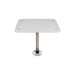SPRINGFIELD Boat Table - 28" L x 16" W Table Top; 27" Fixed Height; Rectangular; White - 1690107 - Young Farts RV Parts
