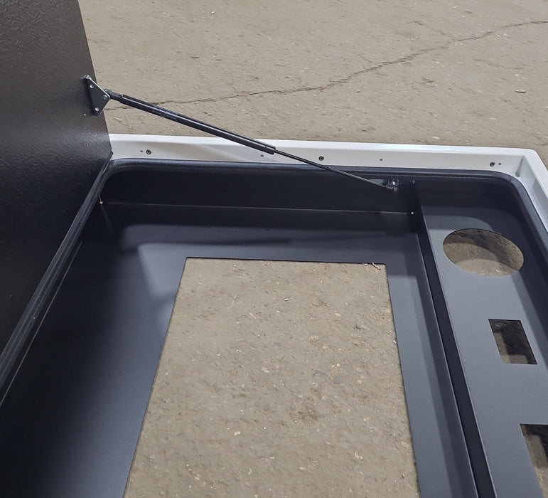 Square Cornered Entertainment Compartment with Cargo Door