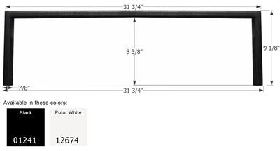 Step Trim Icon 12674 Travelaire Brands; 31-3/4" x 9-1/8" ; Polar White